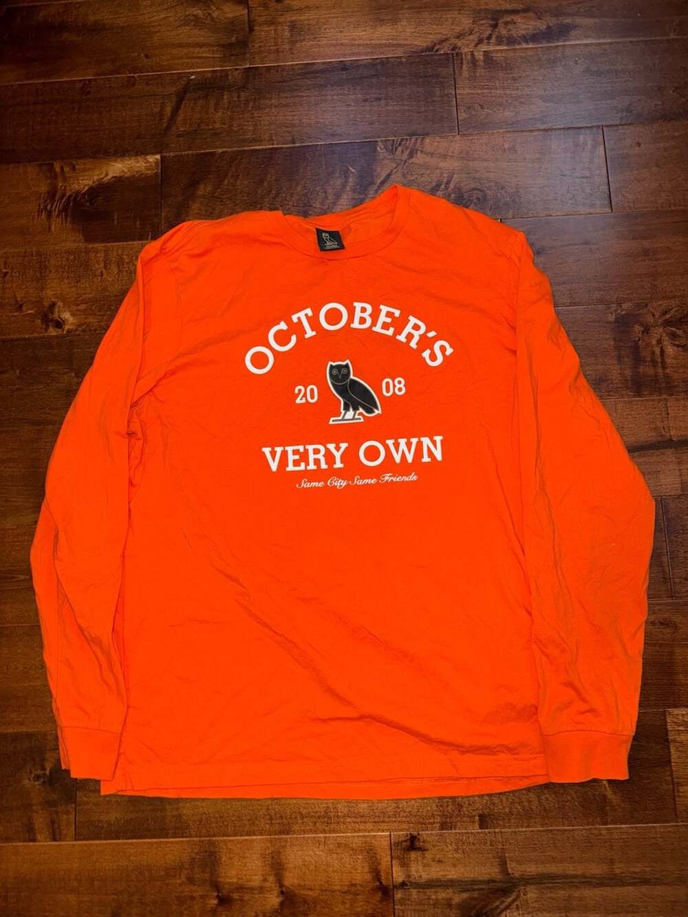 OVO October's Very Own Collegiate Long Sleeve T-Shirt Orange
